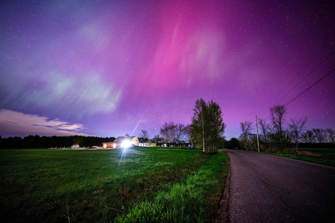 A strong solar flare and coronal mass ejection could cause geomagnetic storms on Tuesday.