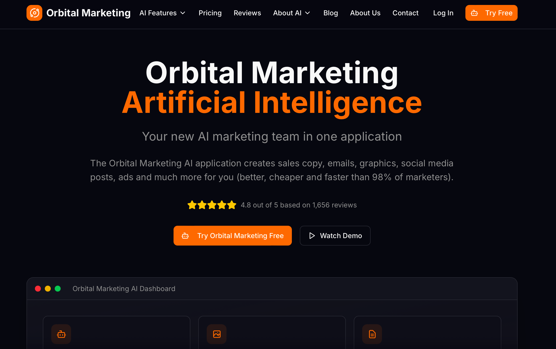 Create sales copy, images, videos, posts, and emails in minutes